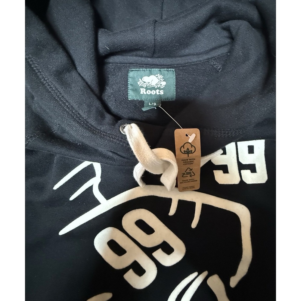 ROOTS Gretzky's Basement 99 Black Hoodie Sweatshirt Men SZ Limited Edition NWT - Picture 5 of 9